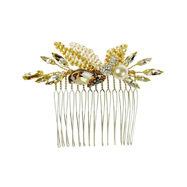 Marquise Cyrstal and Pearl Comb