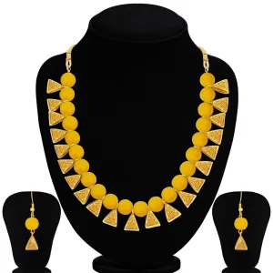 Metal Jewel Set (Yellow, Gold)