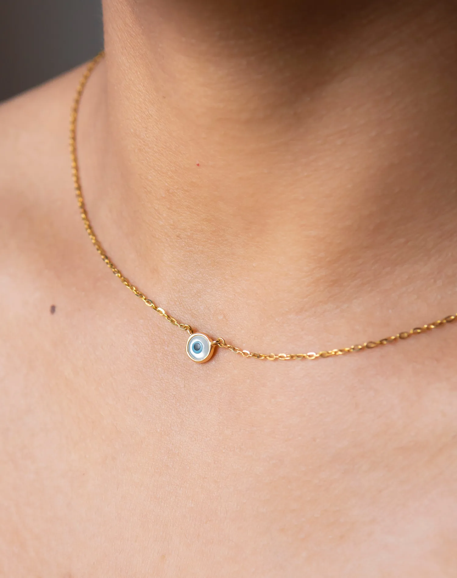 Mini Evil Eye Round Necklace