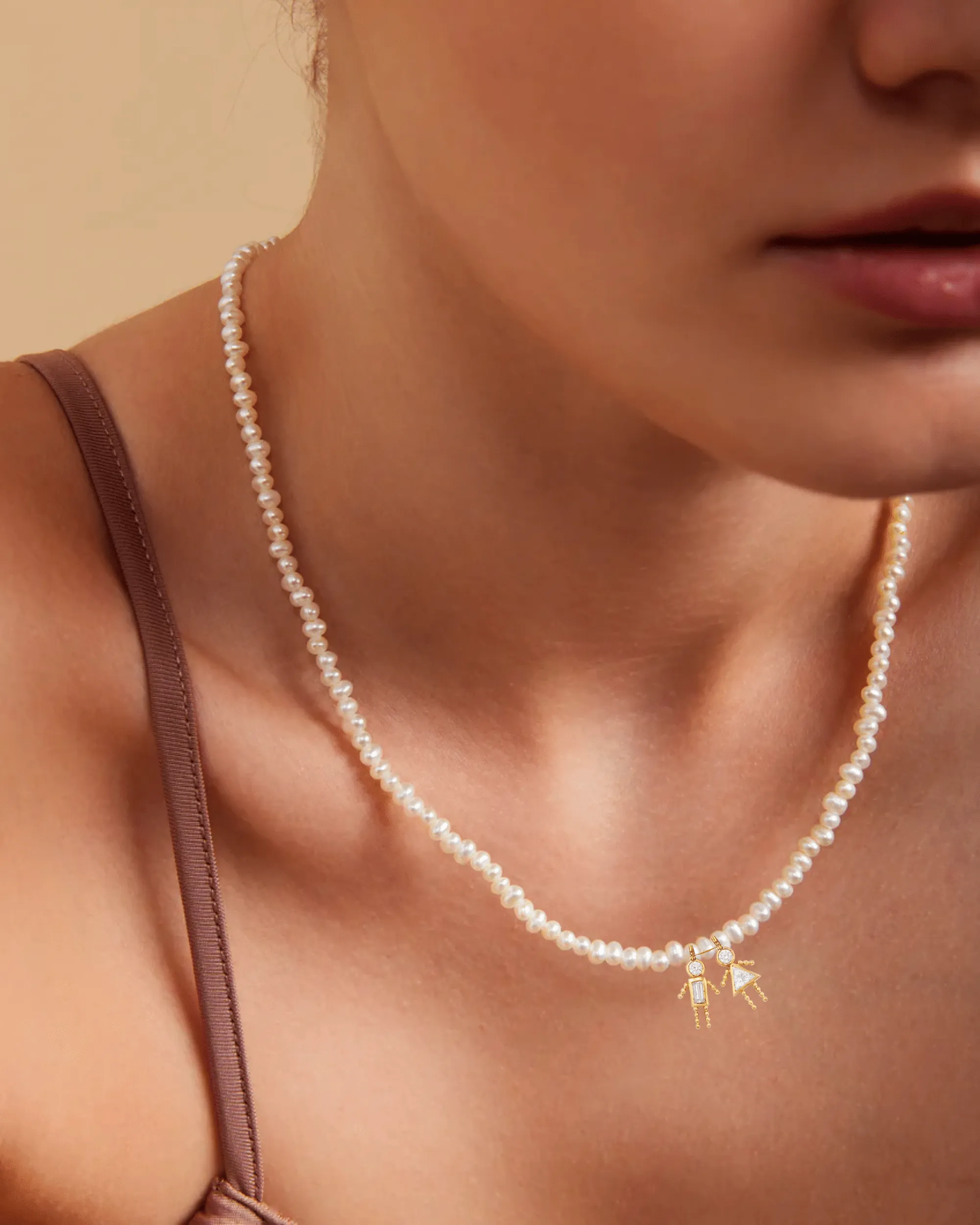 Mini Me Pearl Necklace - 18K Gold Vermeil