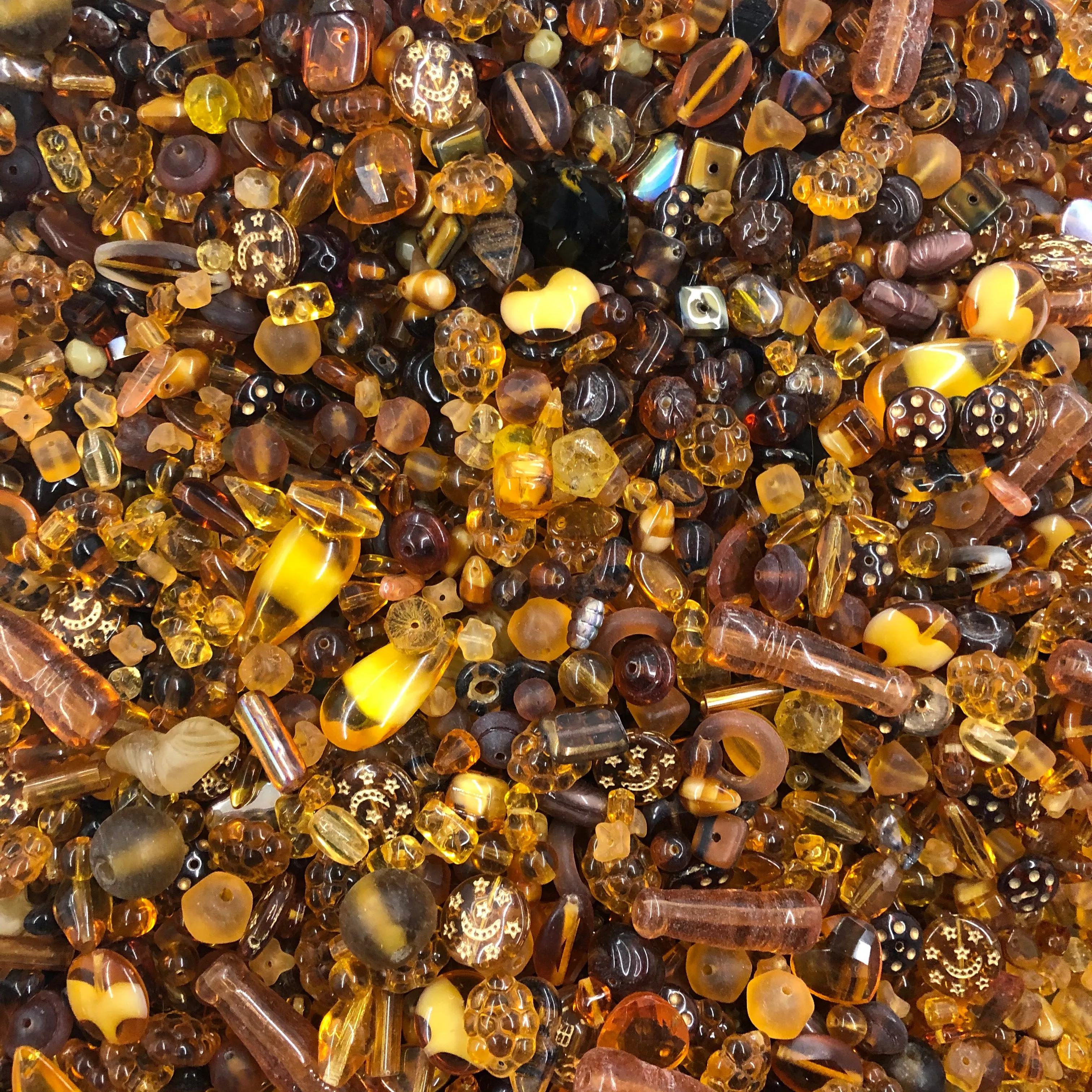 Mixed Amber Glass One Pound Bag