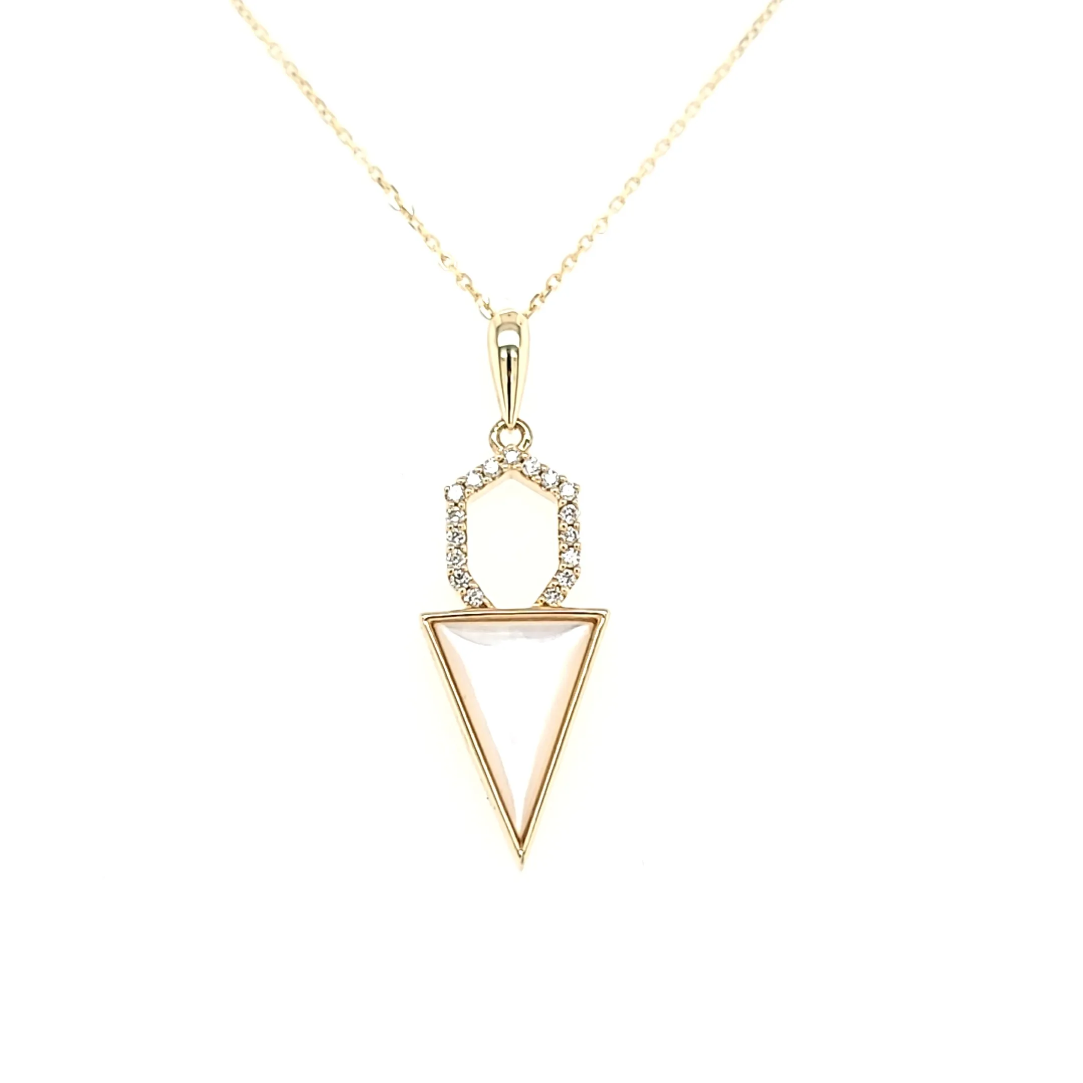 Mother of Pearl Arrow Necklace (I7429)