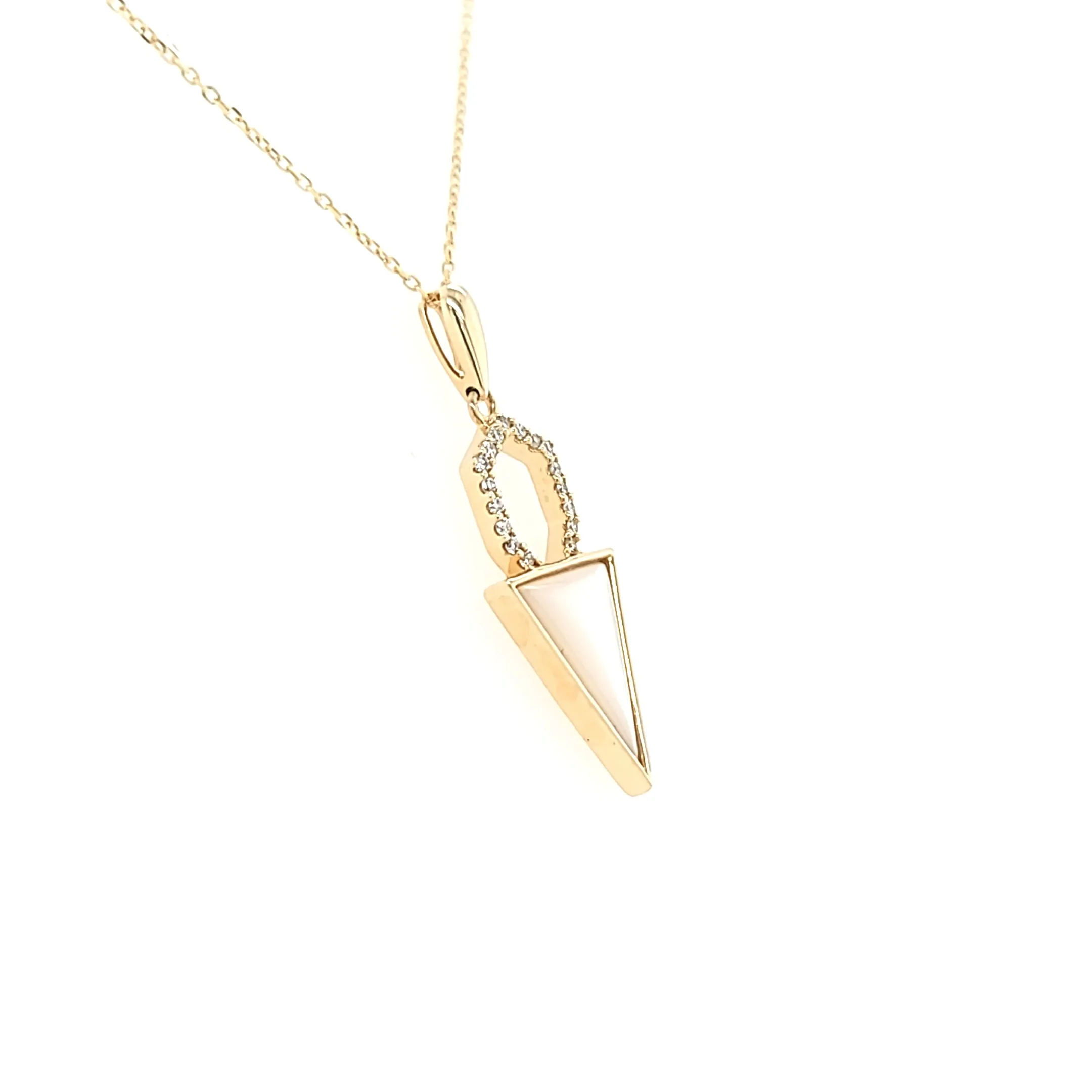 Mother of Pearl Arrow Necklace (I7429)