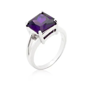 Nadine Amethyst Princess Cut Cocktail Ring | 5.6ct