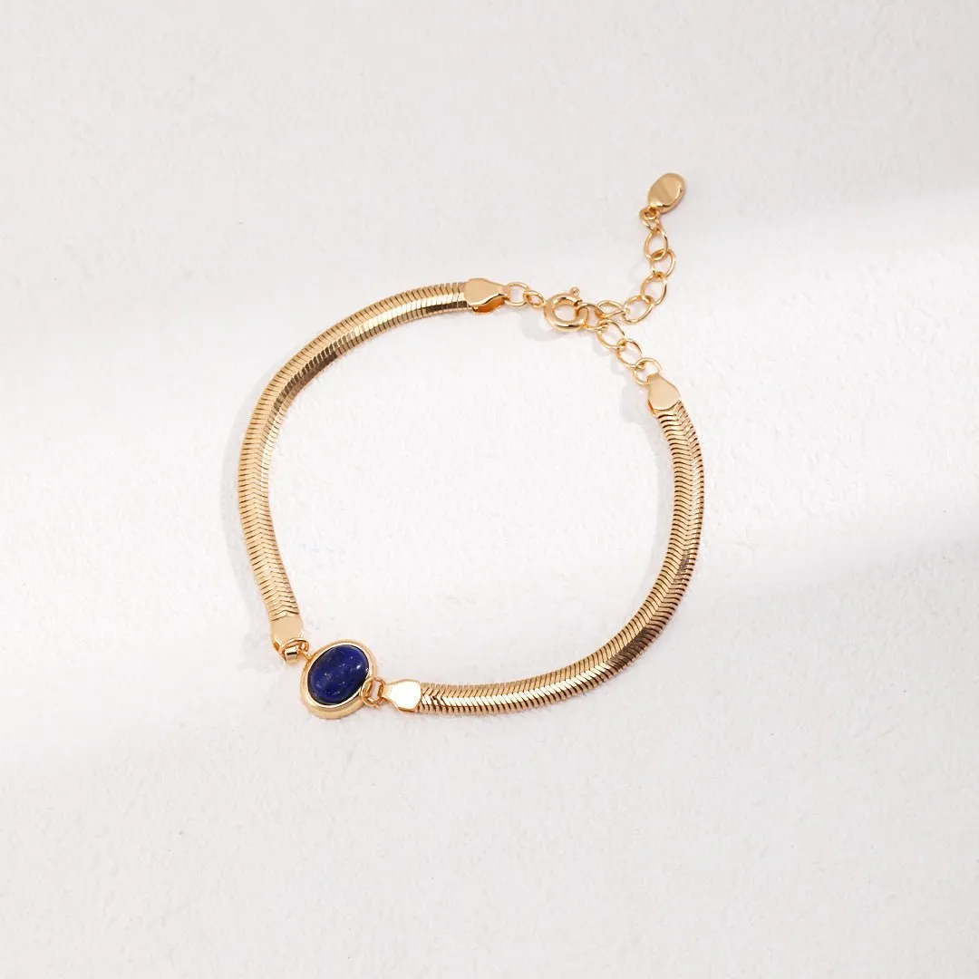 Natural Lapis Lazuli/Tiger Eye Bracelet