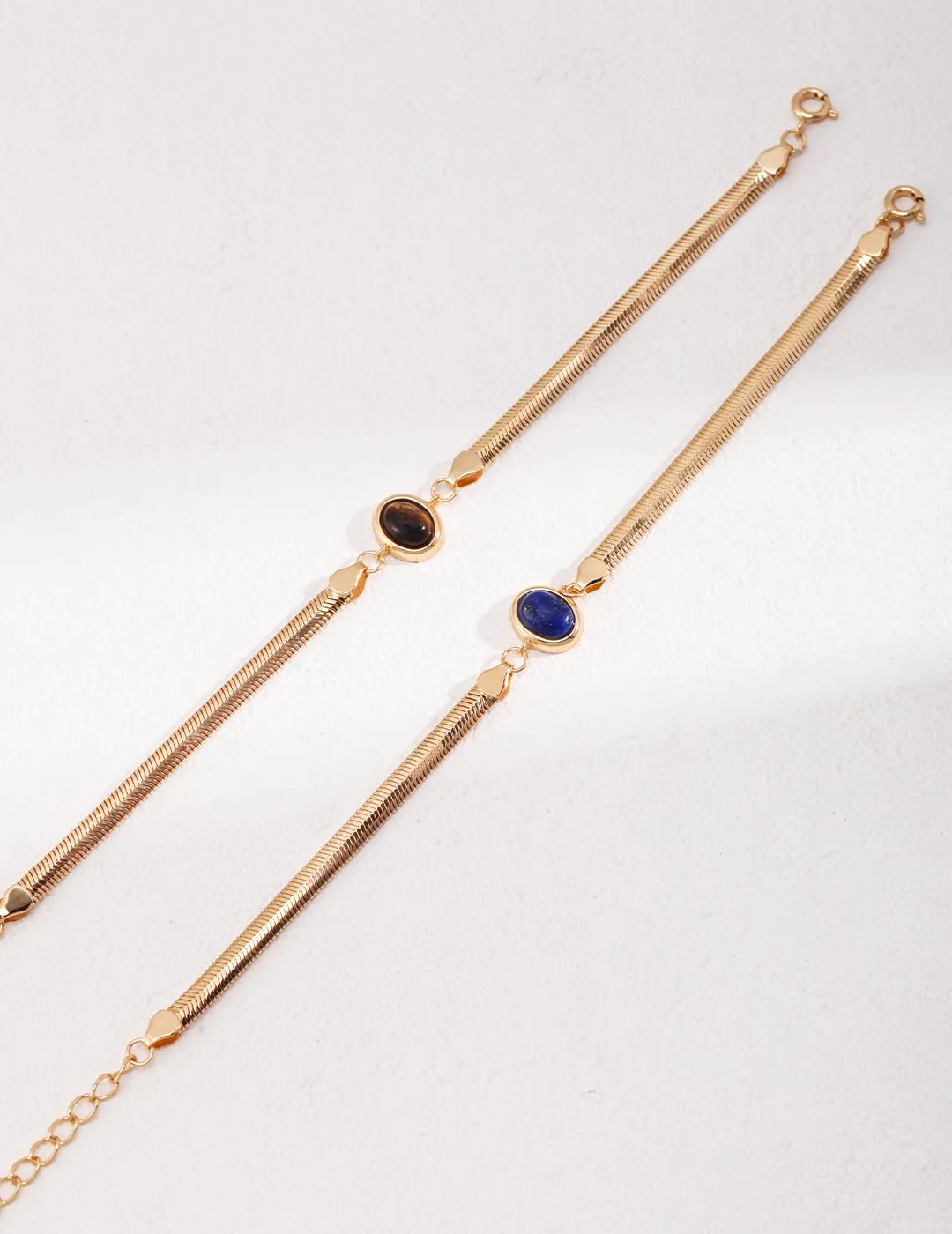 Natural Lapis Lazuli/Tiger Eye Bracelet