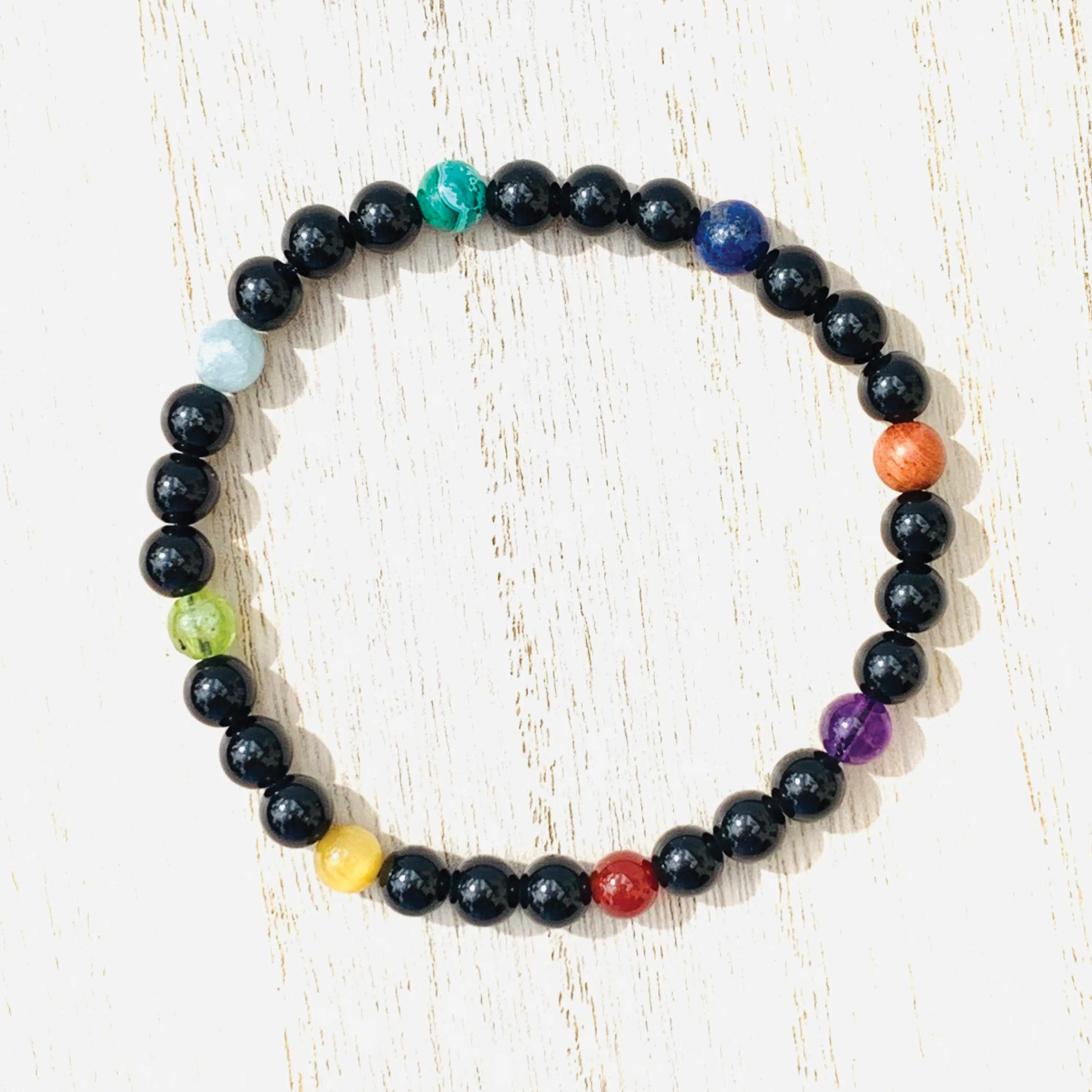 Obsidian Mulit Gemstones Men Bracelet