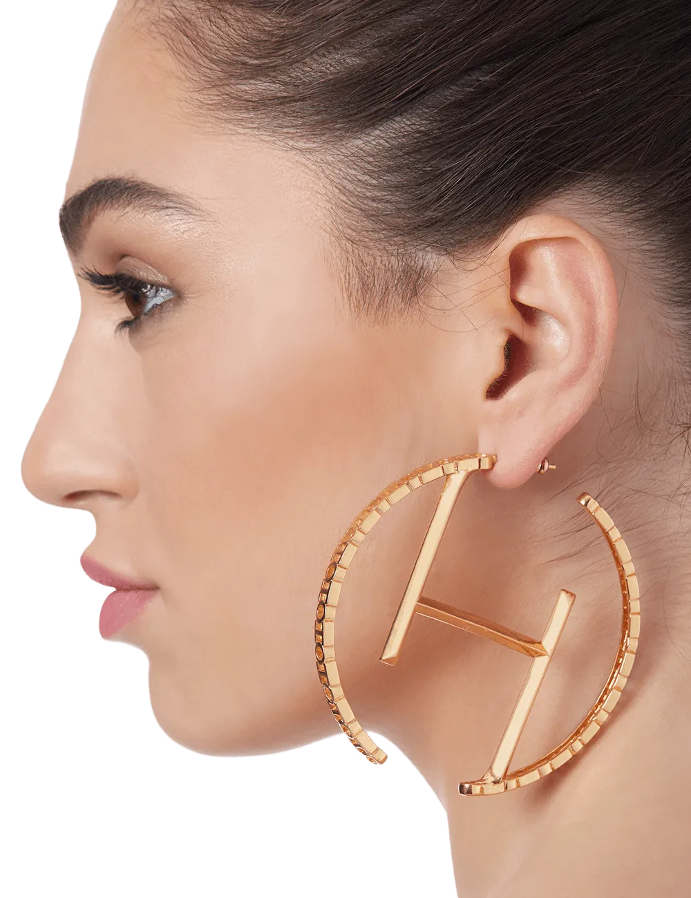 O.H Monogram Hoop Earrings