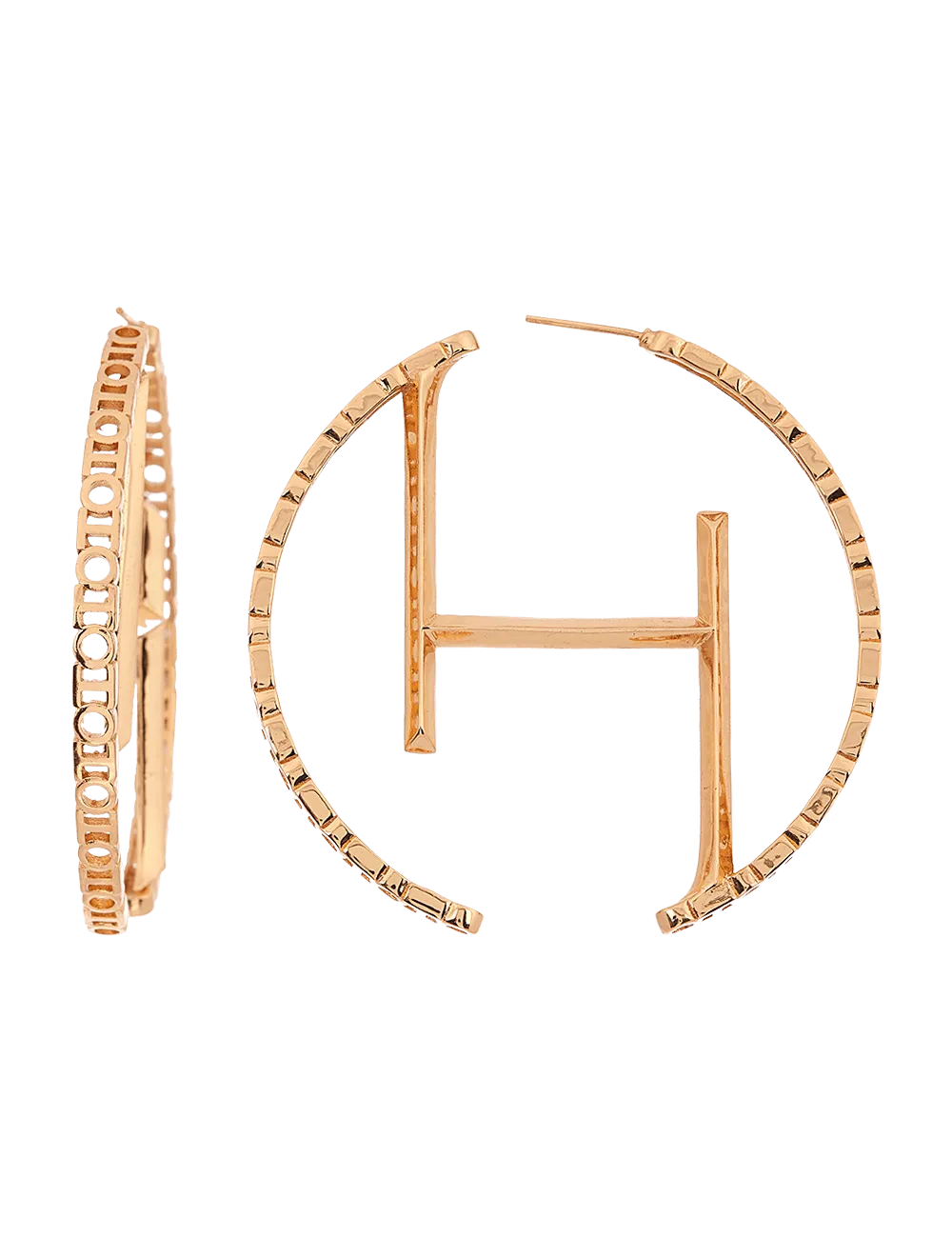 O.H Monogram Hoop Earrings