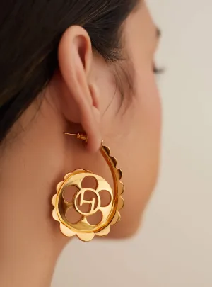 OH Poppi Scallop Hoop Earrings