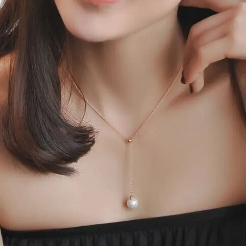 Pearl Choker Minimalist Women Clavicle Simulated New For Tiny Jewelry Bijoux Collares Pendant Hot Necklace