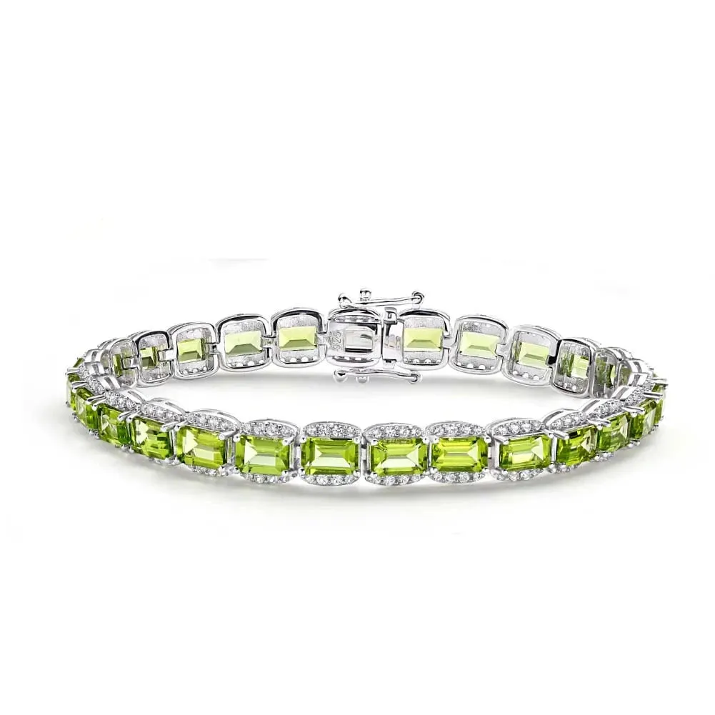 Radiant Cut Nano Crystal Halo Bracelet