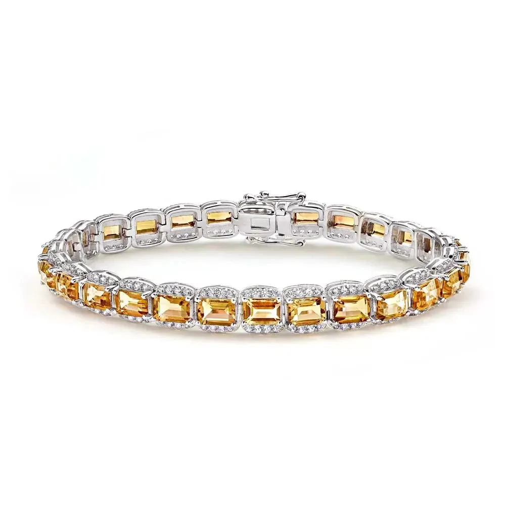 Radiant Cut Nano Crystal Halo Bracelet