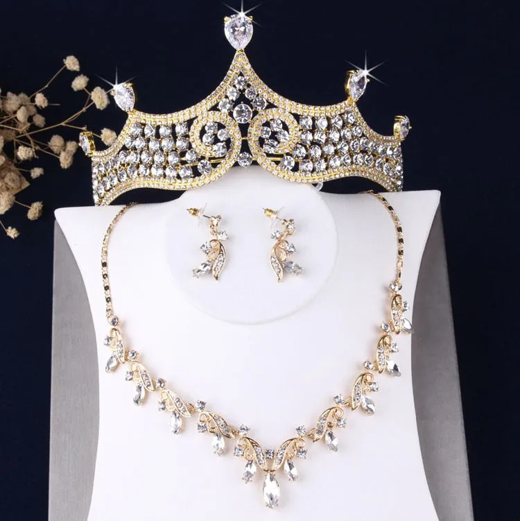 Regal Swirls Baroque Rhinestone Bridal Jewelry Sets