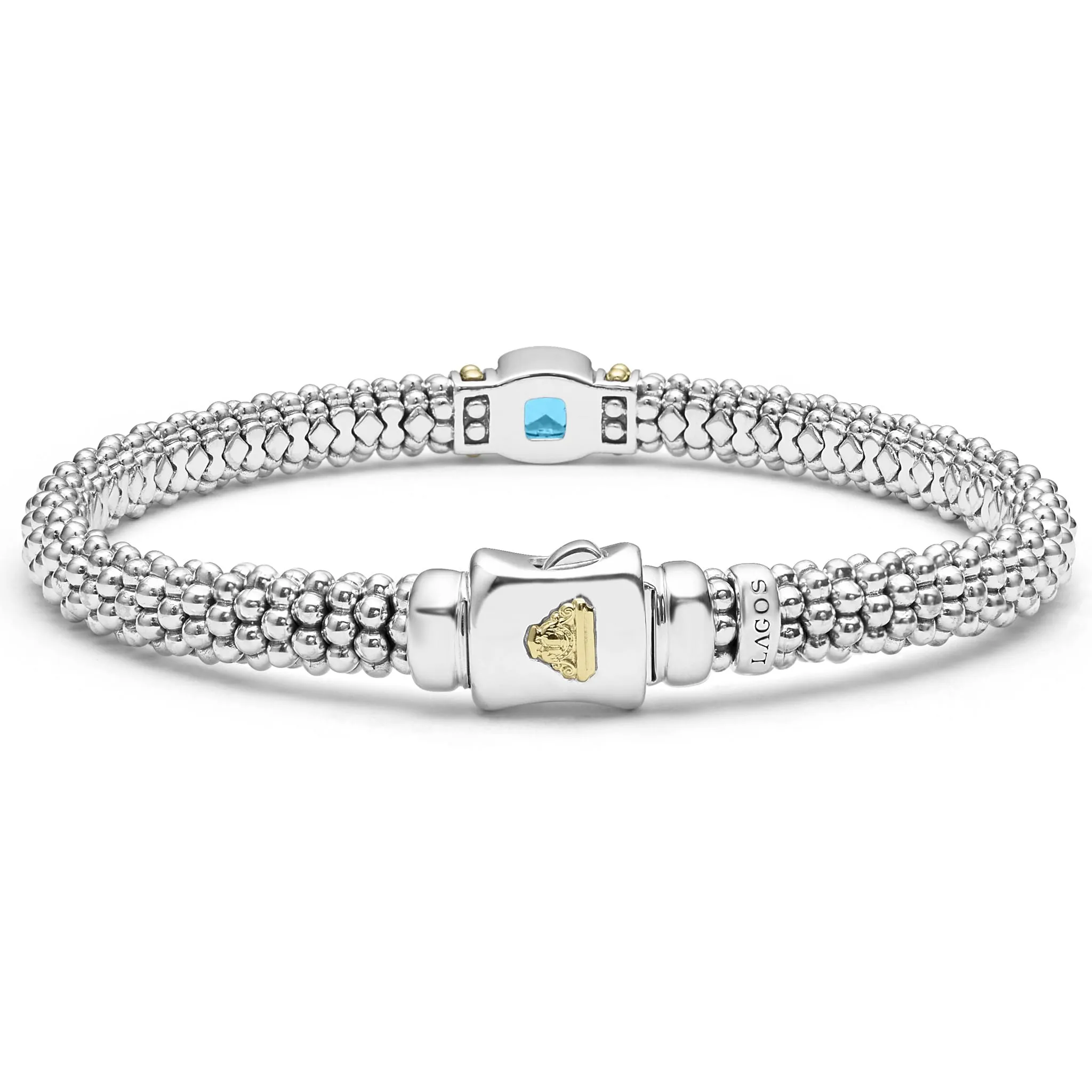 Rittenhouse Swiss Blue Topaz Caviar Bracelet | 6mm