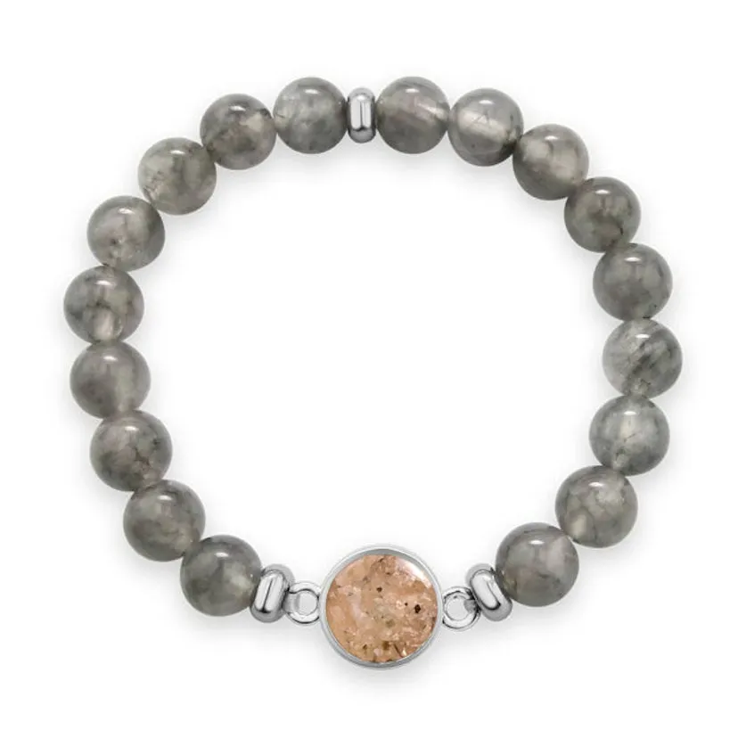 Round Beaded Bracelet - Labradorite