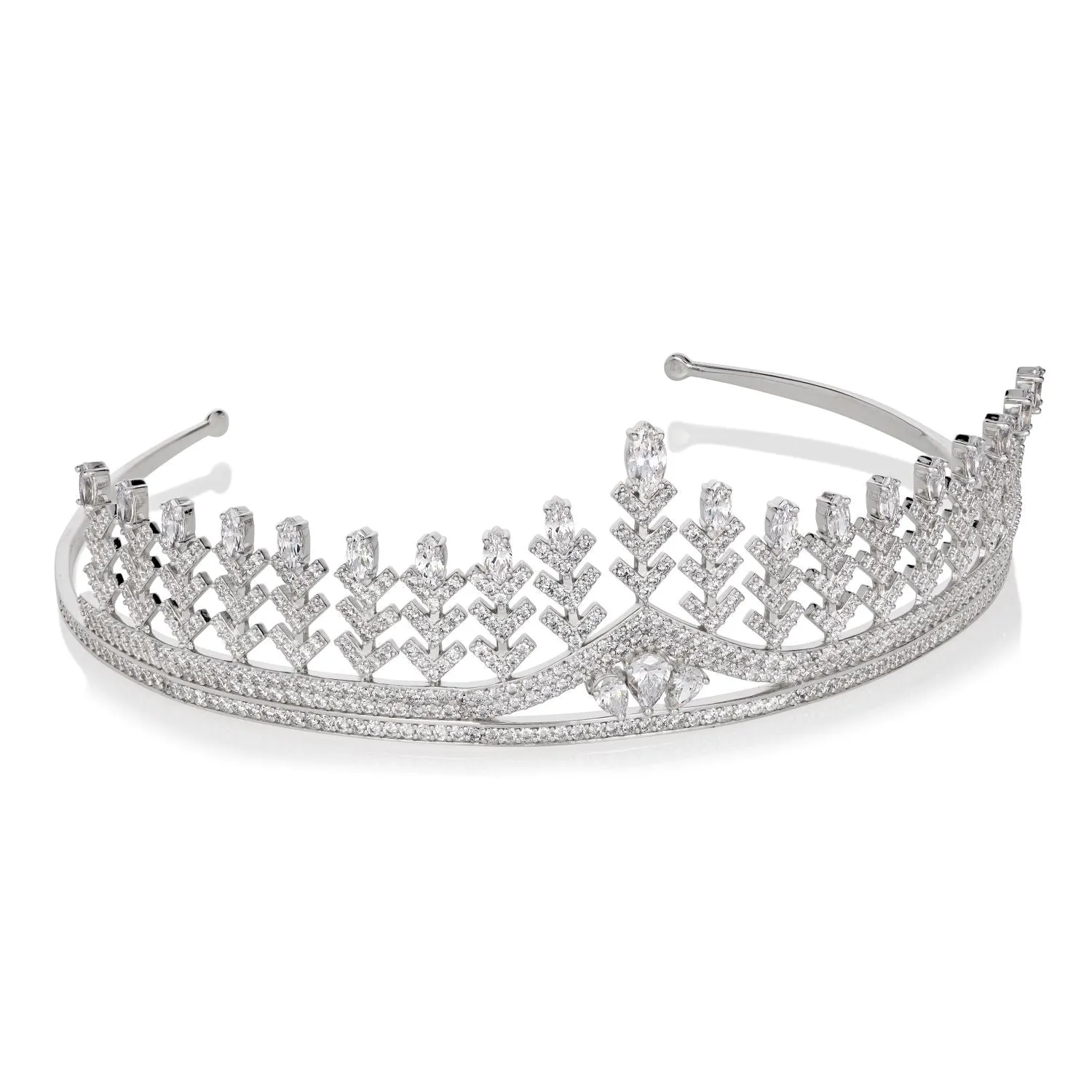 Royal 03 Tiara Collection White Diamond Crystalline