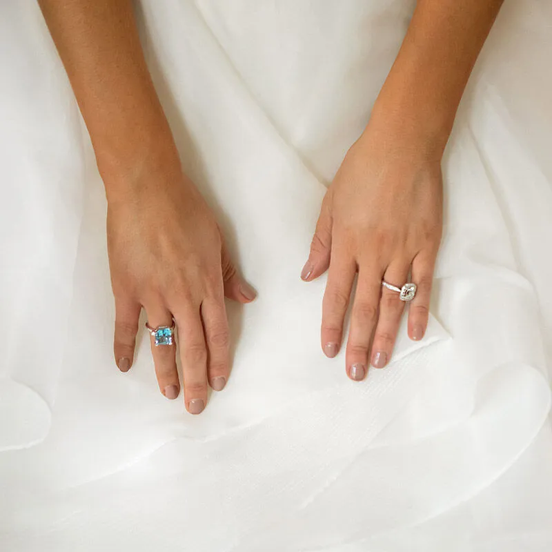 Royal Megan Sky Blue Topaz and Diamond Ring