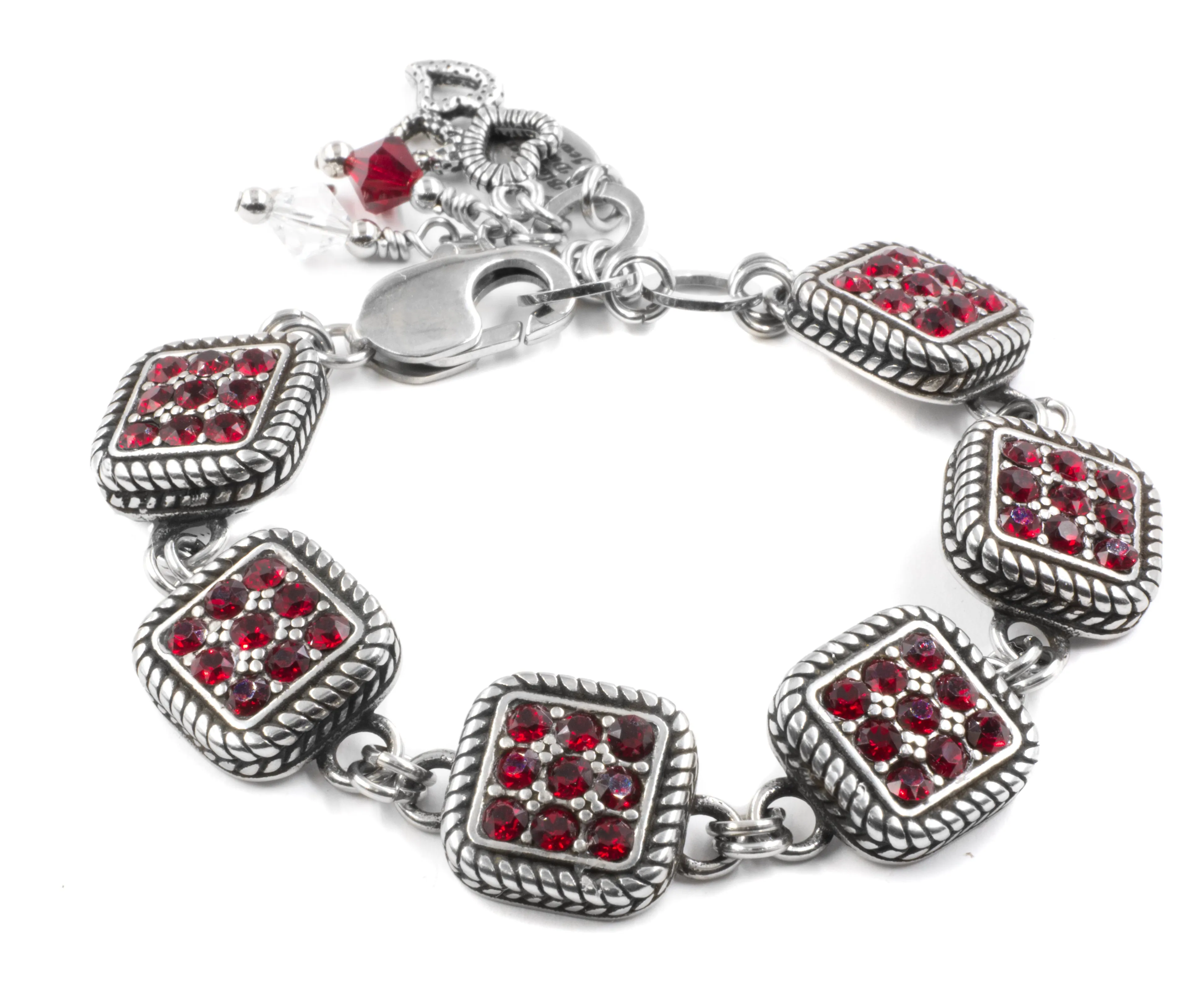 Ruby July Crystal Birthstone Bracelet