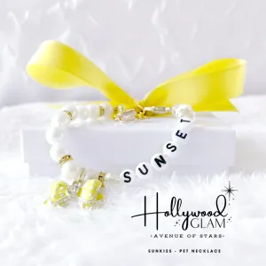 Sunset Blvd. Hollywood Glam Pearl Dog Necklace