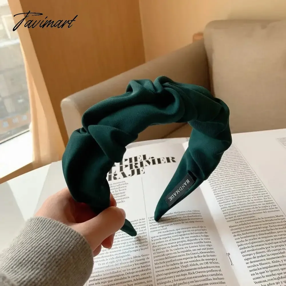 Tavimart Satin Wide Hairband Hair Hoop Bow Hair Band Headbands Women Head Band Headdress Ladies Hair Accessories Girl Headwear Tiara