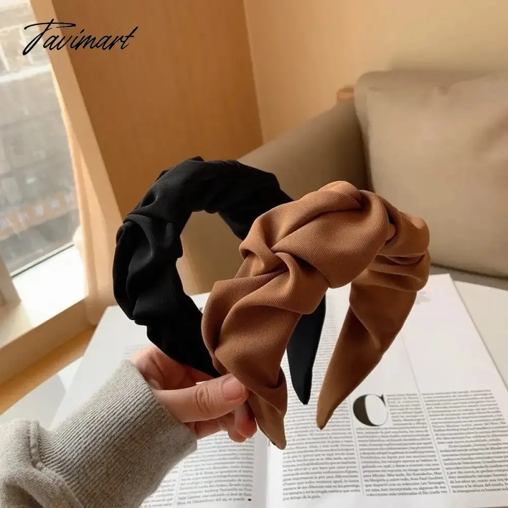 Tavimart Satin Wide Hairband Hair Hoop Bow Hair Band Headbands Women Head Band Headdress Ladies Hair Accessories Girl Headwear Tiara