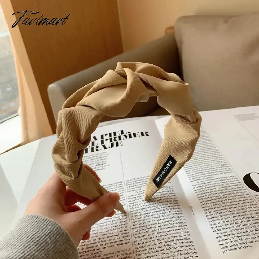 Tavimart Satin Wide Hairband Hair Hoop Bow Hair Band Headbands Women Head Band Headdress Ladies Hair Accessories Girl Headwear Tiara