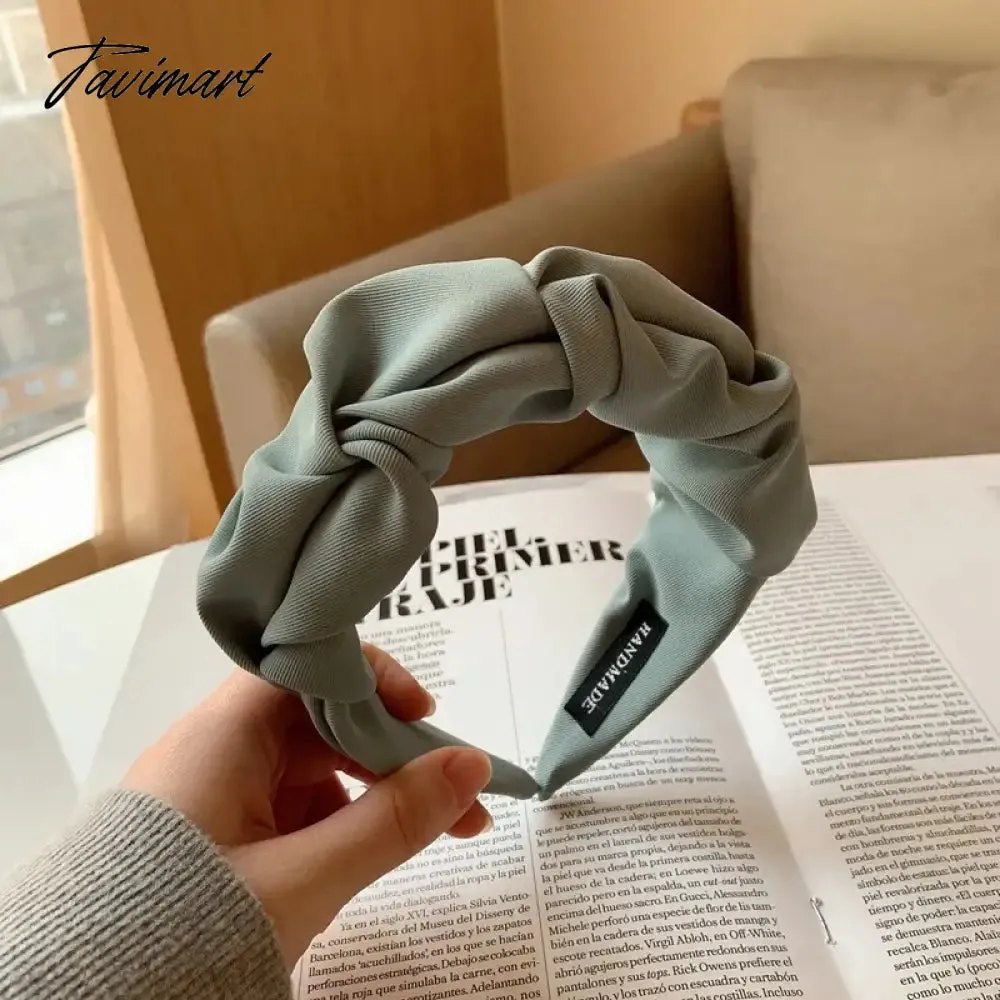 Tavimart Satin Wide Hairband Hair Hoop Bow Hair Band Headbands Women Head Band Headdress Ladies Hair Accessories Girl Headwear Tiara