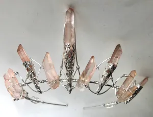 The ROSE CELESTE Pink Quartz Crown