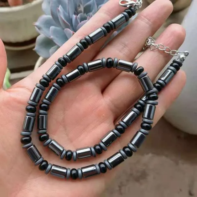 Tribal Necklace w/Eye Black Onyx