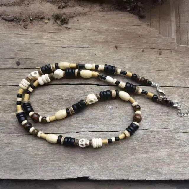 Tribal Necklace w/Eye Black Onyx