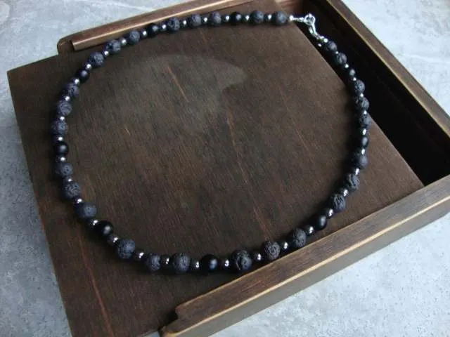 Tribal Necklace w/Eye Black Onyx