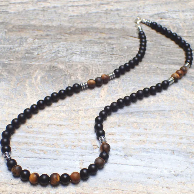 Tribal Necklace w/Eye Black Onyx