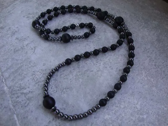 Tribal Necklace w/Eye Black Onyx