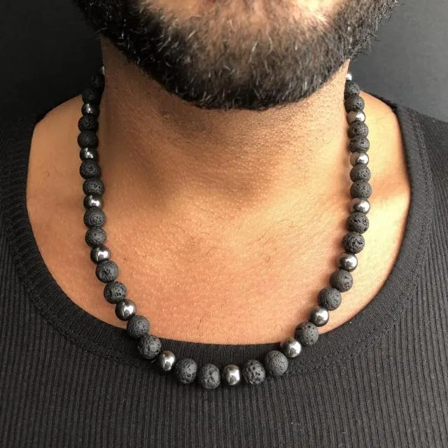 Tribal Necklace w/Eye Black Onyx