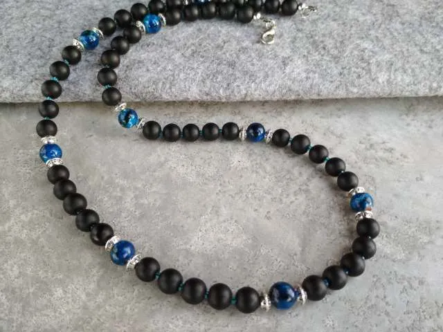 Tribal Necklace w/Eye Black Onyx