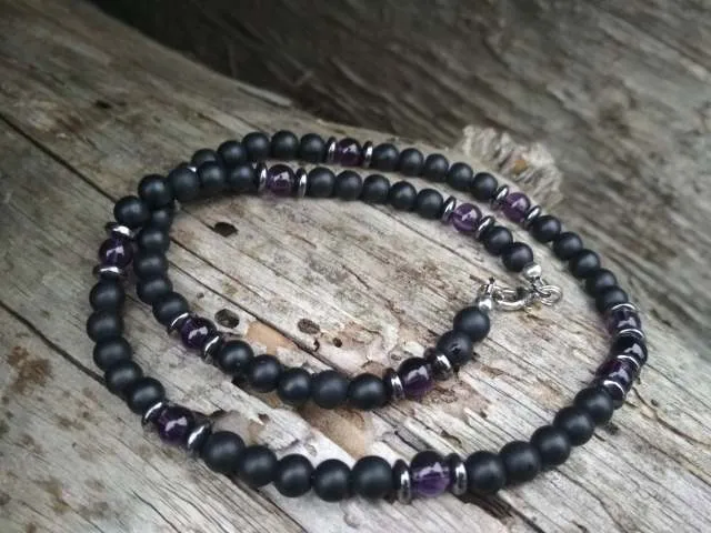 Tribal Necklace w/Eye Black Onyx