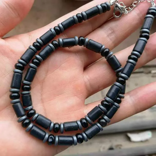 Tribal Necklace w/Eye Black Onyx