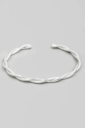 Twisted Silver Cuff Bracelet