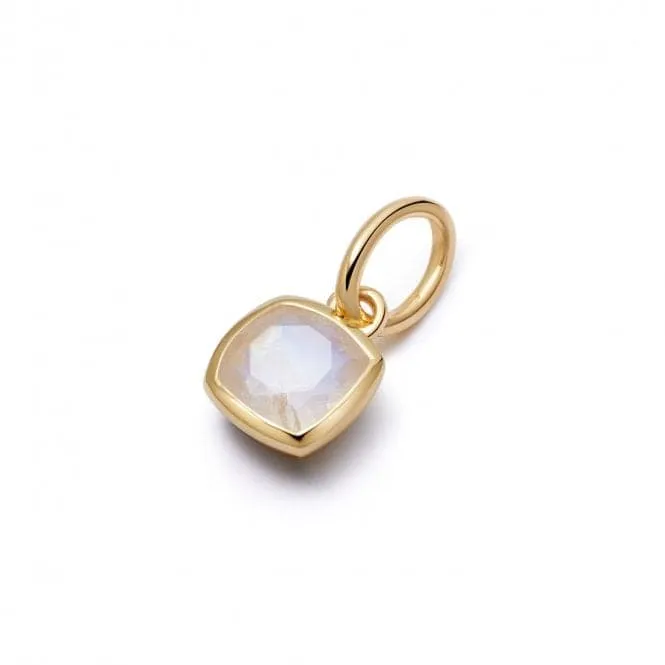 White Topaz April Birthstone 18ct Gold Plated Charm PBS16_GP